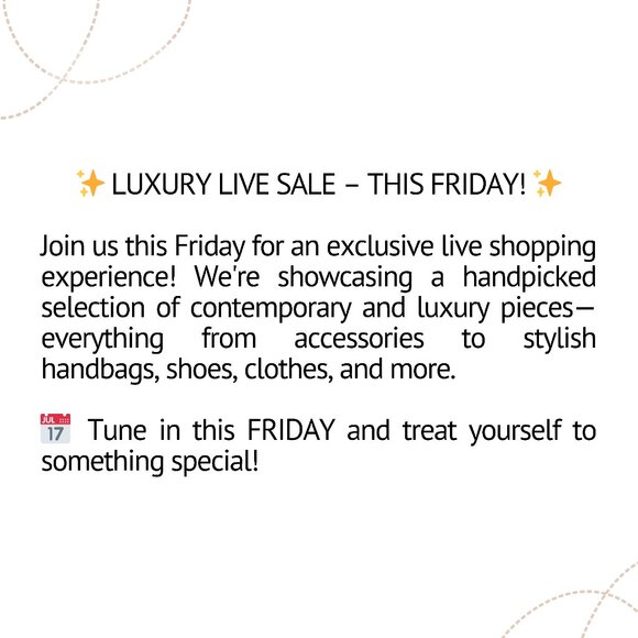 🚨LUXURY LIVE SALE!!🚨 - Picture 2 of 2